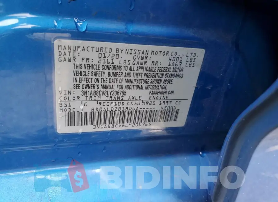 3N1AB8CV8LY206765 Photo# 12
