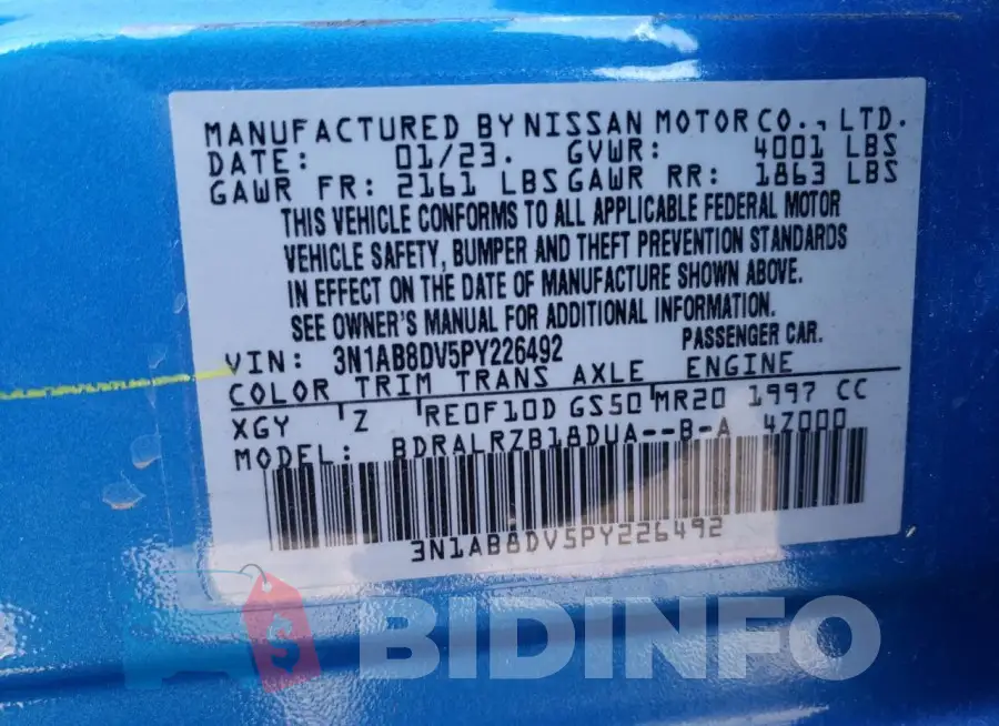 3N1AB8DV5PY226492 Photo# 12