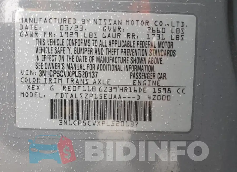 3N1CP5CVXPL520137 Photo# 13