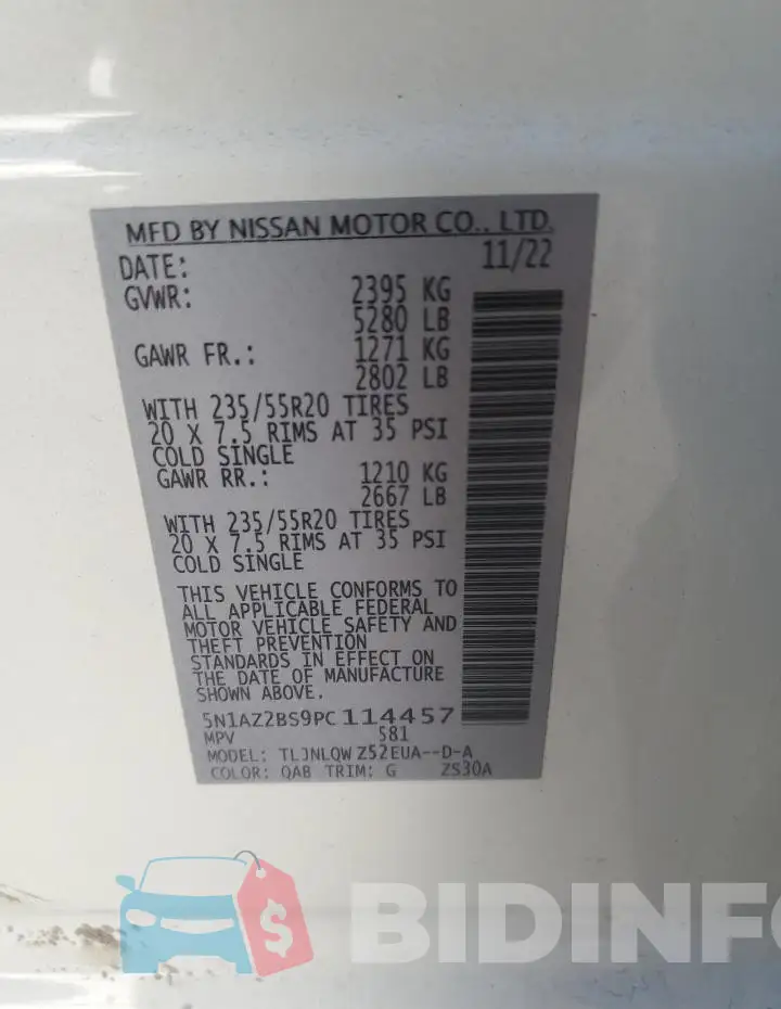 5N1AZ2BS9PC114457 Photo# 14