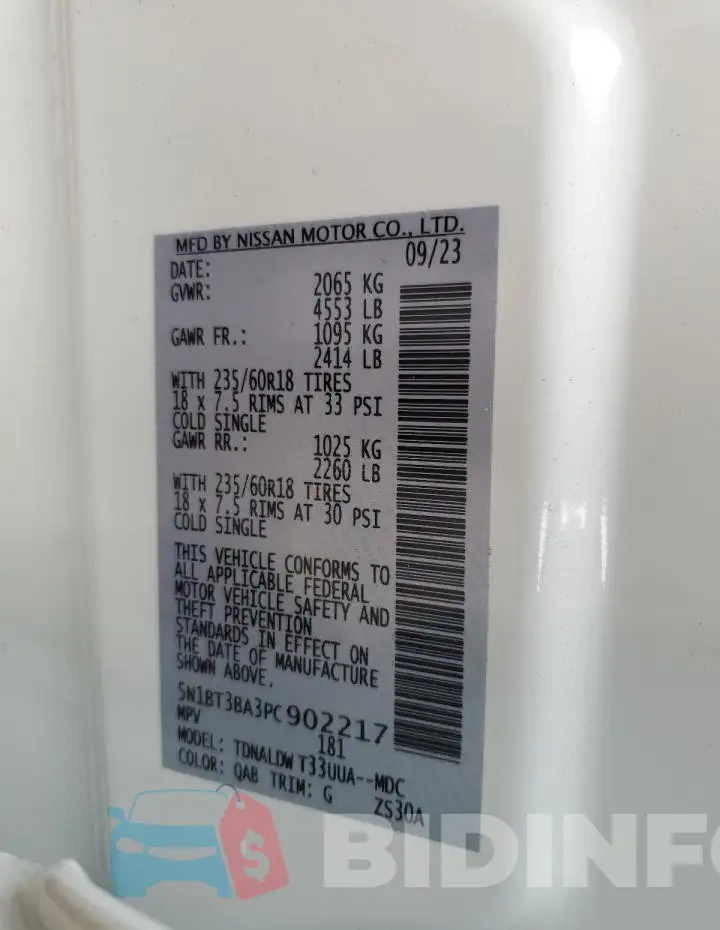 5N1BT3BA3PC902217 Photo# 13