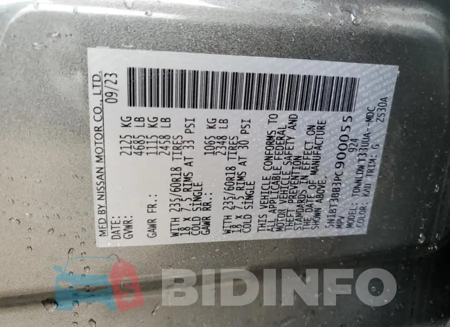 5N1BT3BB3PC900055 Photo# 14