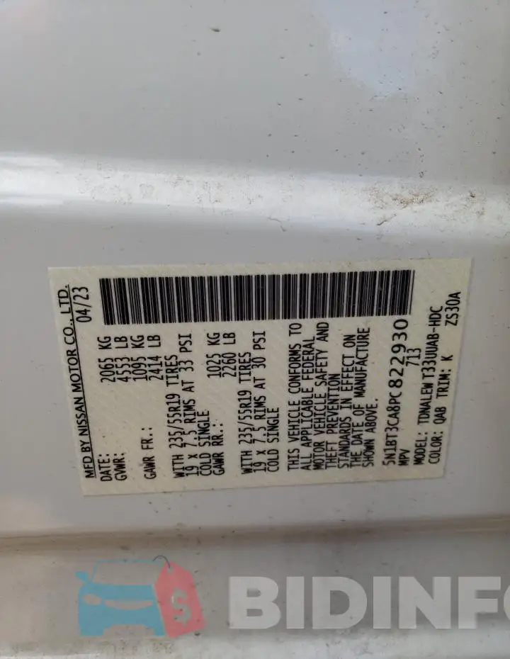 5N1BT3CA8PC822930 Photo# 13