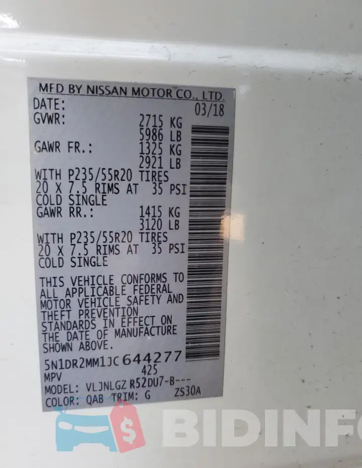 5N1DR2MM1JC644277 Photo# 12