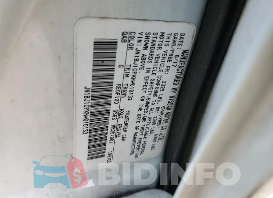 JN1BJ1CPXHW010132 Photo# 13