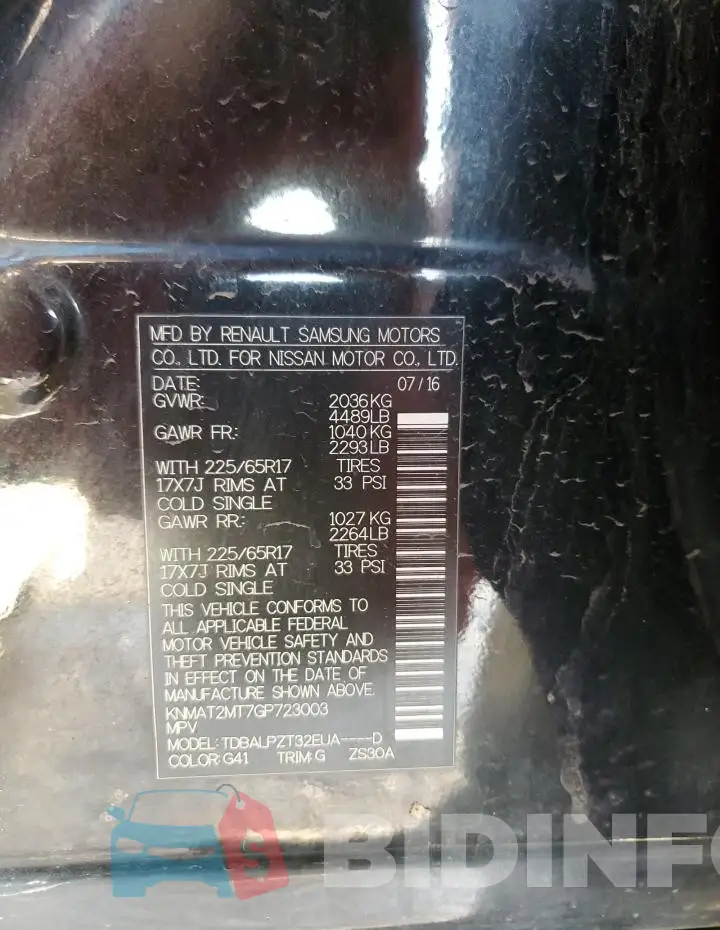 KNMAT2MT7GP723003 Photo# 13