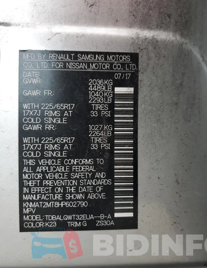 KNMAT2MT8HP602790 Photo# 13