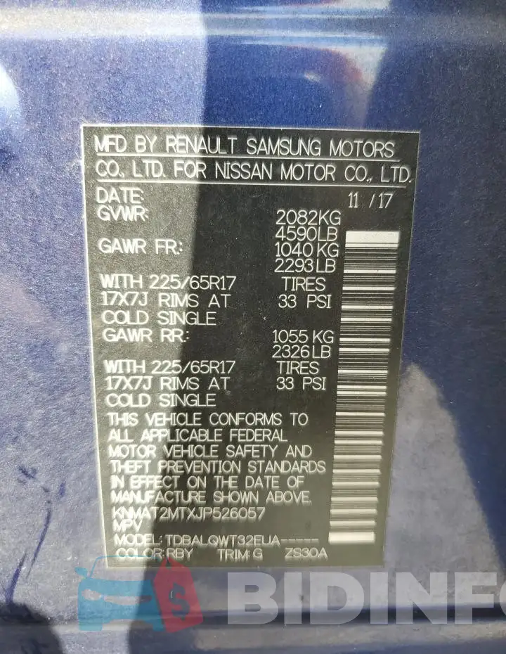 KNMAT2MTXJP526057 Photo# 14