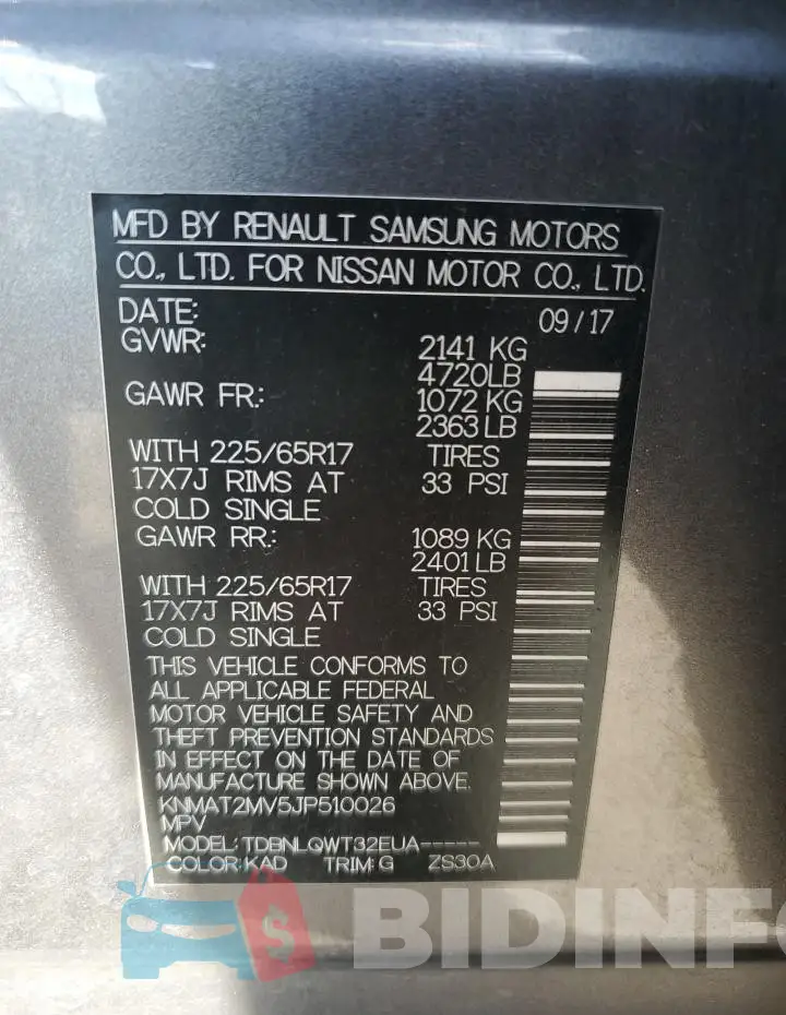 KNMAT2MV5JP510026 Photo# 12