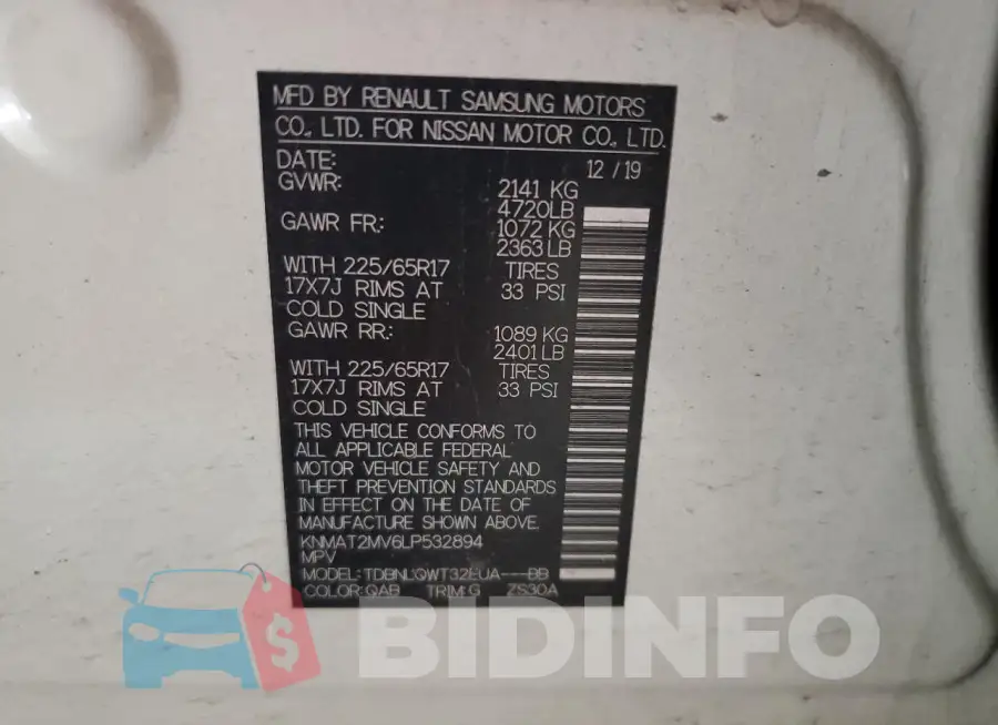 KNMAT2MV6LP532894 Photo# 12