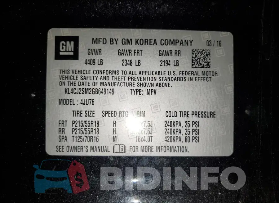 KL4CJ2SM2GB649149 Photo# 13
