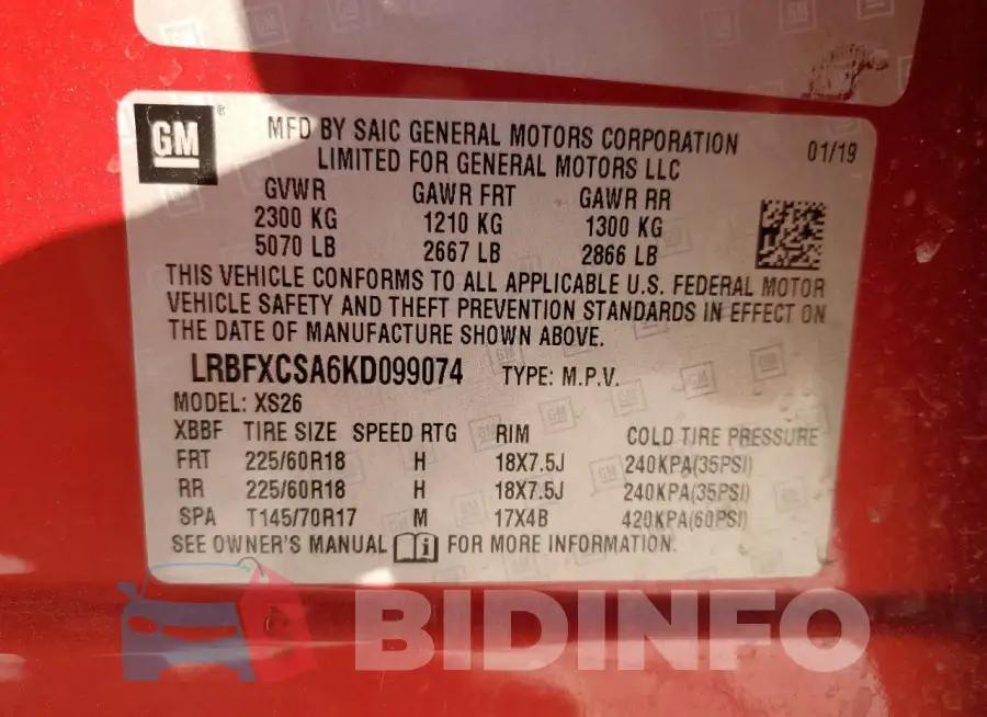 LRBFXCSA6KD099074 Photo# 13