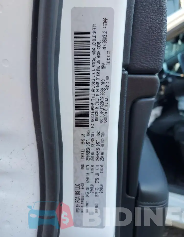 1C4RJFAG9KC810568 Photo# 14