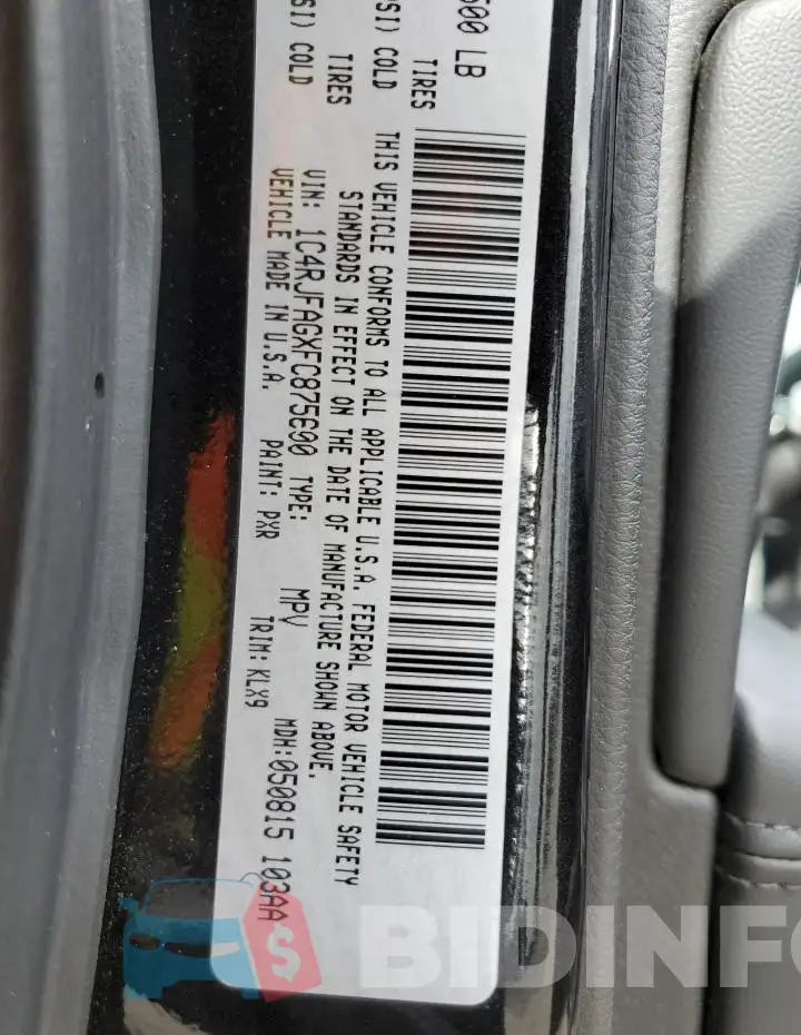 1C4RJFAGXFC875600 Photo# 12