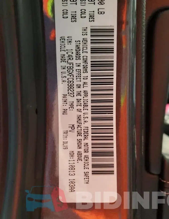 1C4RJFBGXFC698237 Photo# 13