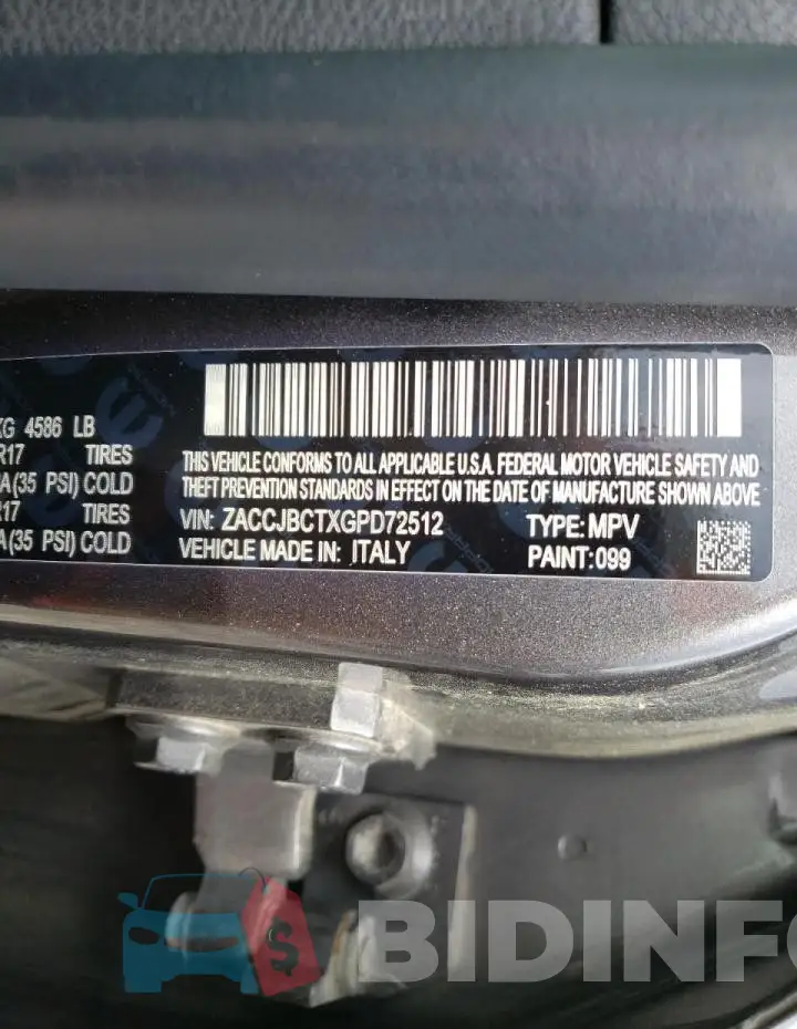 ZACCJBCTXGPD72512 Photo# 12