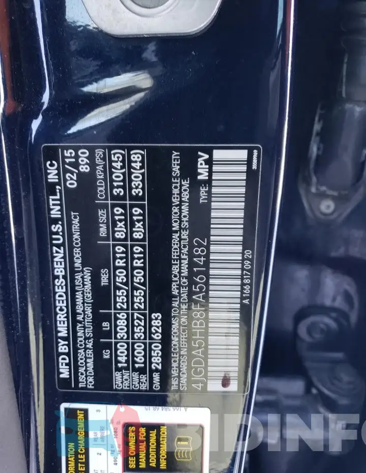 4JGDA5HB8FA561482 Photo# 12