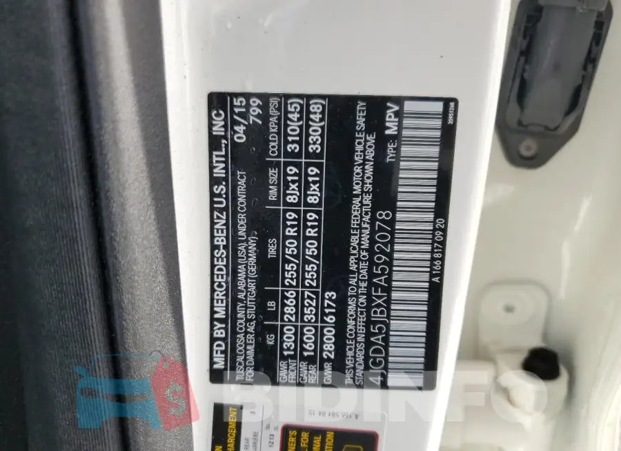 4JGDA5JBXFA592078 Photo# 12