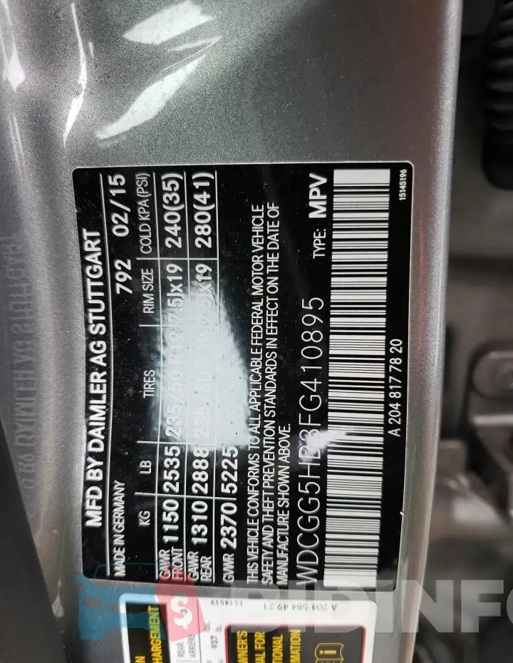 WDCGG5HB3FG410895 Photo# 12