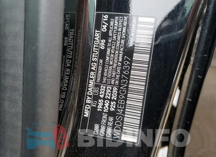 WDDSJ4EB9GN376397 Photo# 13
