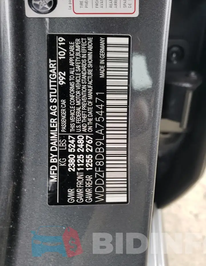 WDDZF8DB9LA754471 Photo# 13