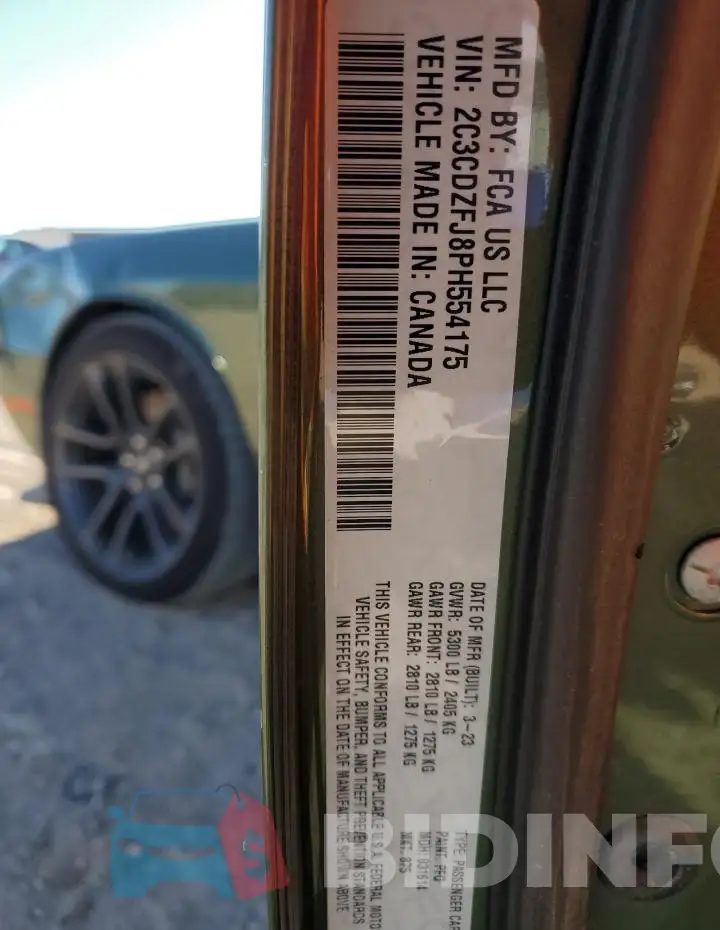 2C3CDZFJ8PH554175 Photo# 12