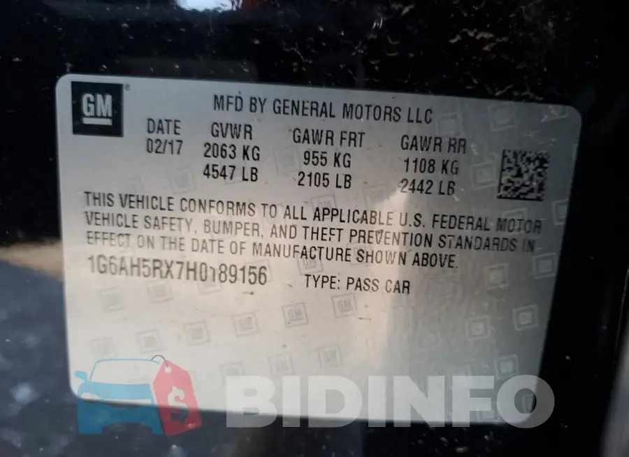 1G6AH5RX7H0189156 Photo# 12