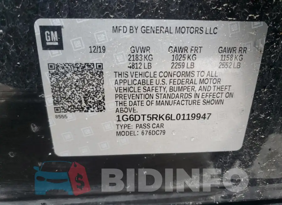 1G6DT5RK6L0119947 Photo# 12