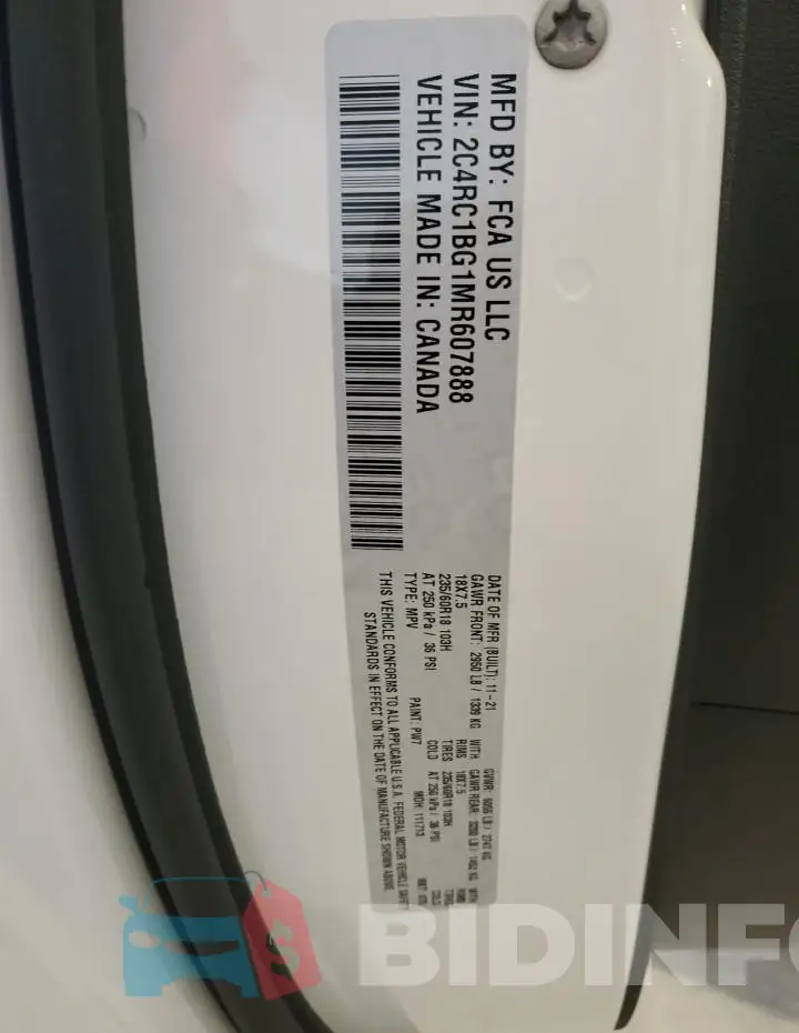 2C4RC1BG1MR607888 Photo# 14