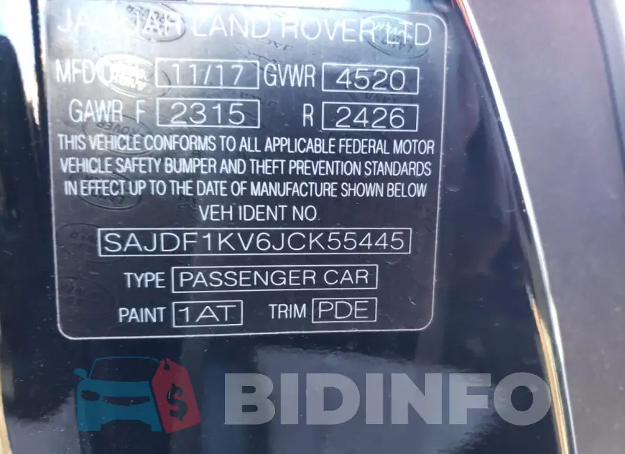 SAJDF1KV6JCK55445 Photo# 12