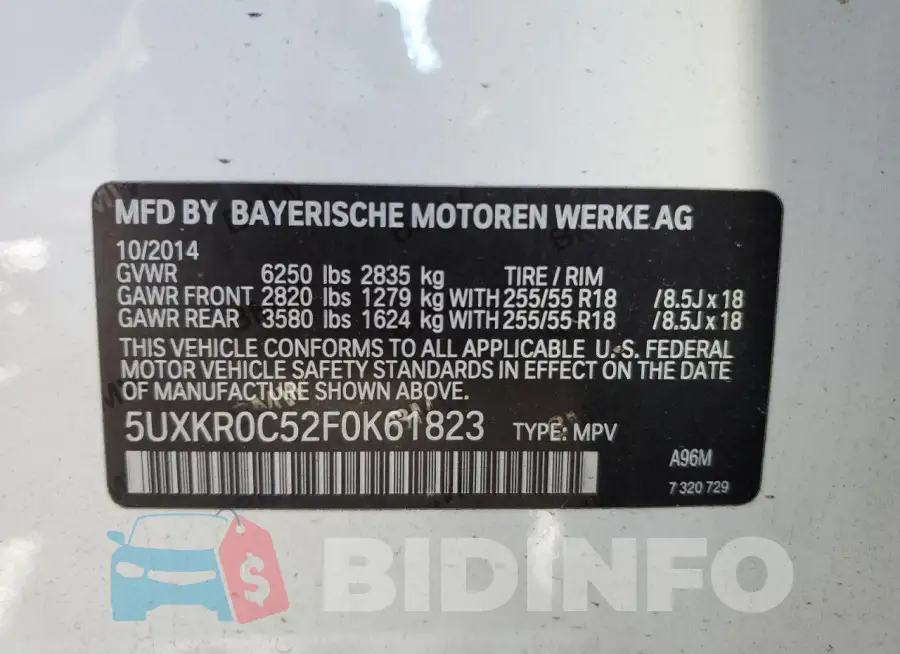 5UXKR0C52F0K61823 Photo# 13