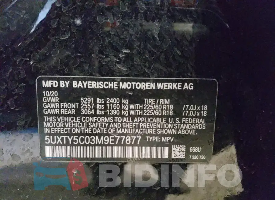 5UXTY5C03M9E77877 Photo# 13