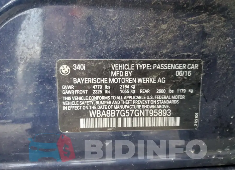 WBA8B7G57GNT95893 Photo# 12