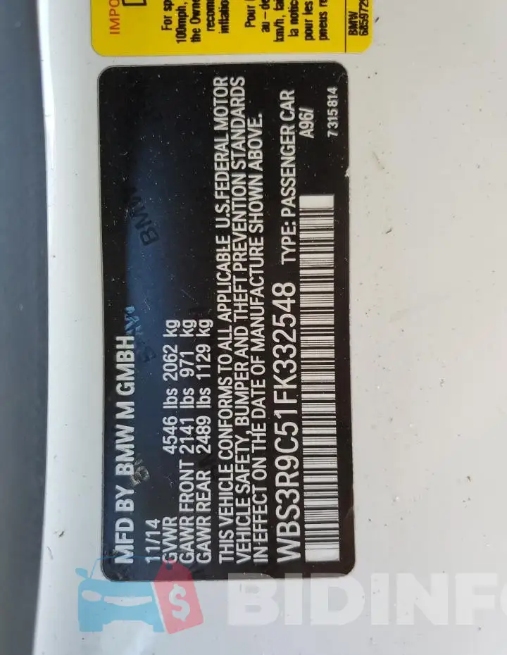 WBS3R9C51FK332548 Photo# 12