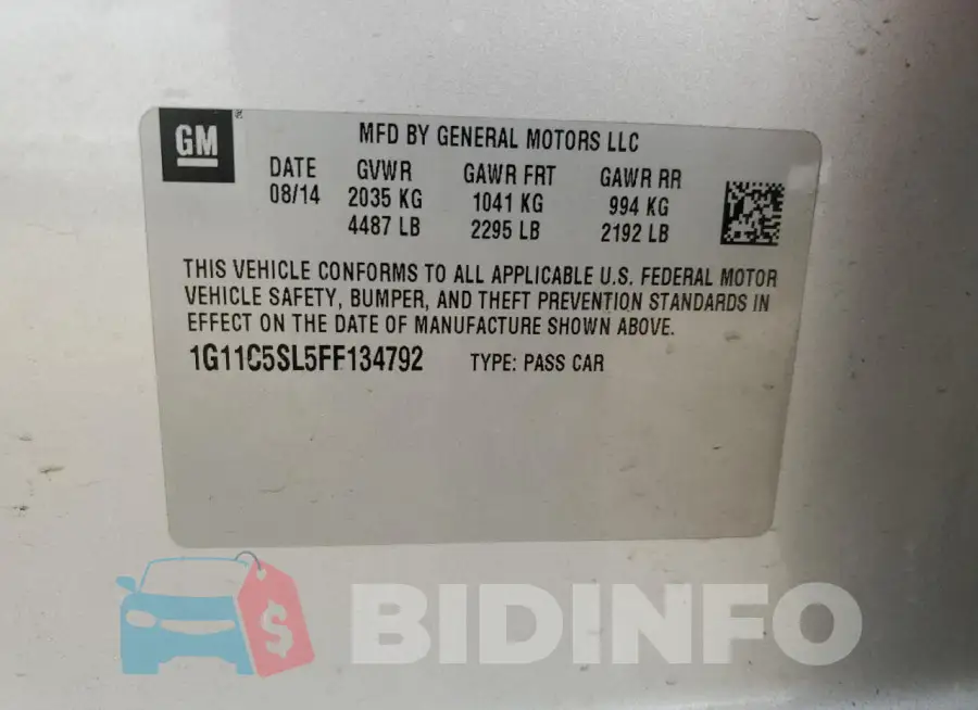 1G11C5SL5FF134792 Photo# 12
