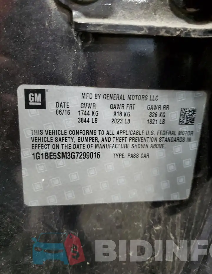 1G1BE5SM3G7299016 Photo# 12