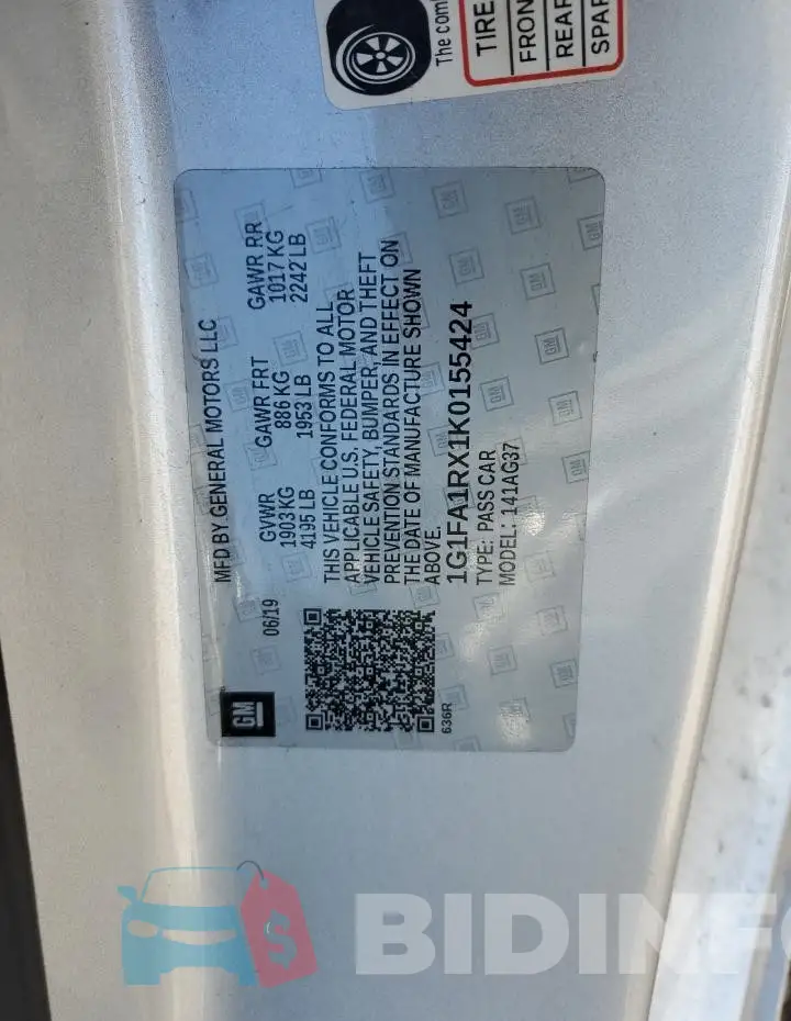 1G1FA1RX1K0155424 Photo# 12