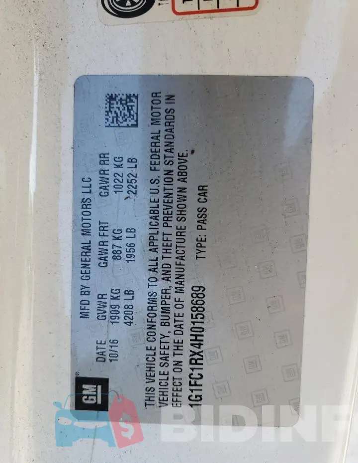 1G1FC1RX4H0158689 Photo# 13