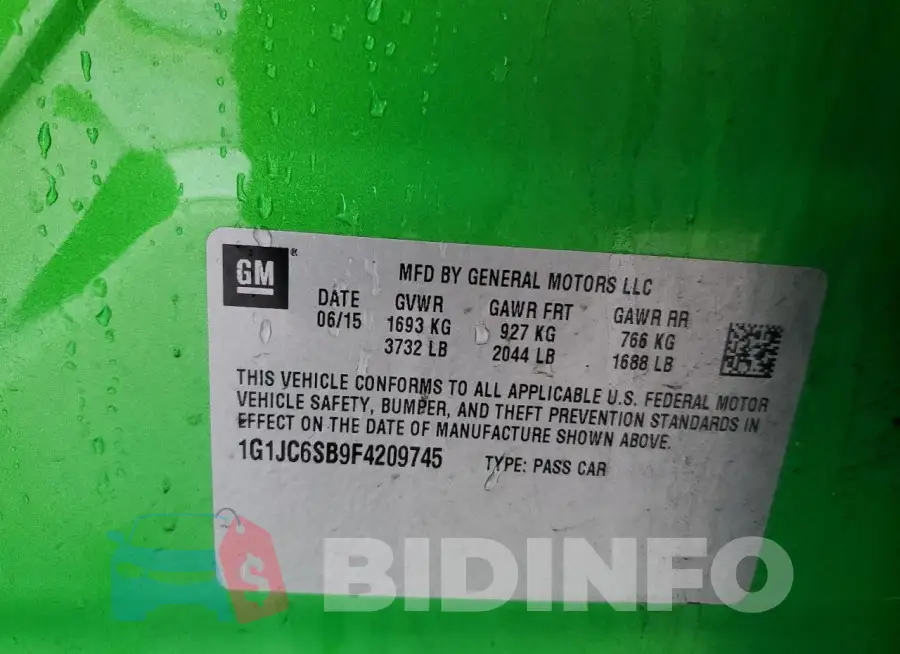 1G1JC6SB9F4209745 Photo# 12