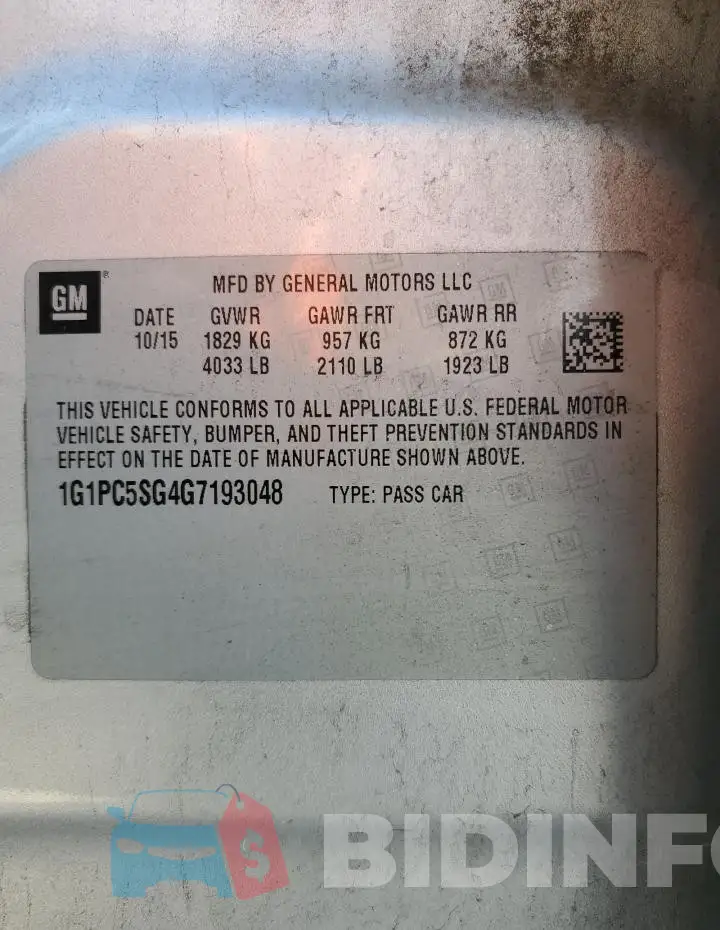 1G1PC5SG4G7193048 Photo# 13