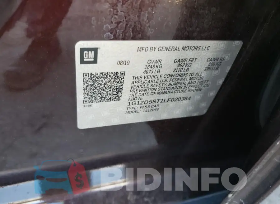 1G1ZD5ST1LF020364 Photo# 12