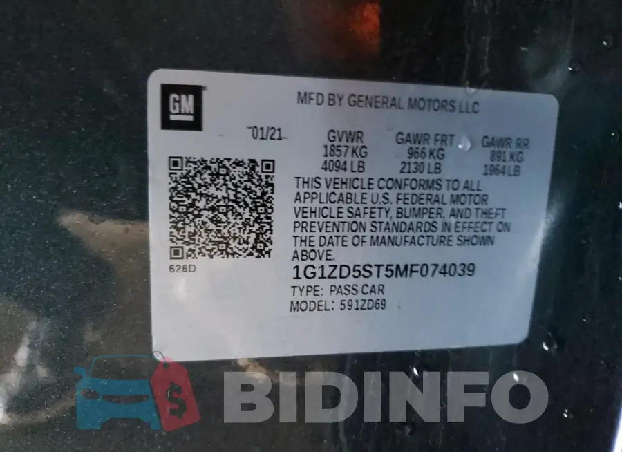 1G1ZD5ST5MF074039 Photo# 12