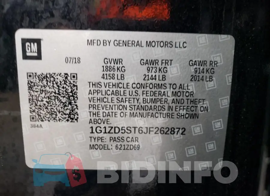 1G1ZD5ST6JF262872 Photo# 12