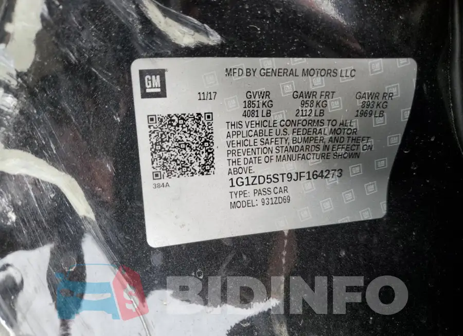1G1ZD5ST9JF164273 Photo# 12