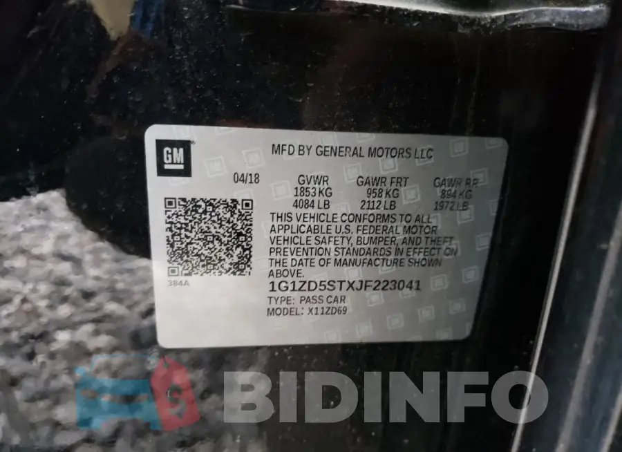 1G1ZD5STXJF223041 Photo# 12