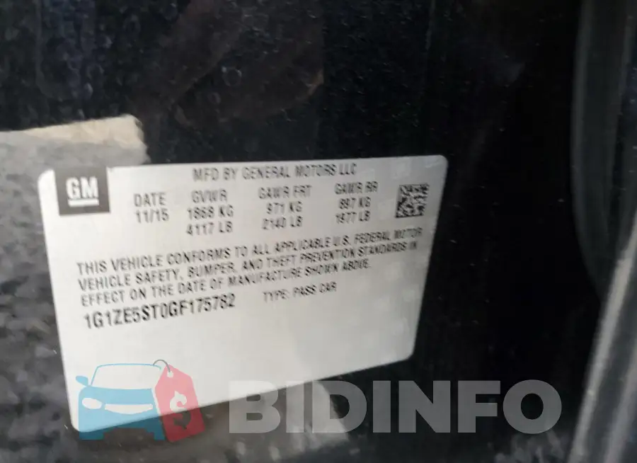 1G1ZE5ST0GF175782 Photo# 13