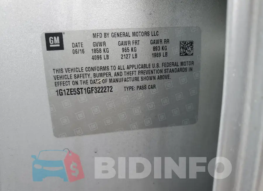 1G1ZE5ST1GF322272 Photo# 12