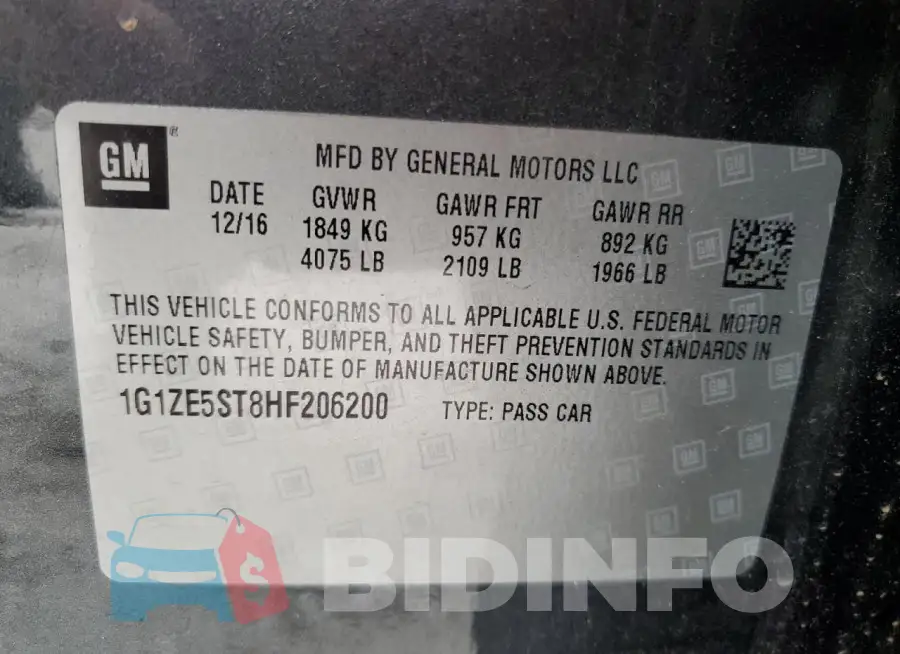 1G1ZE5ST8HF206200 Photo# 12