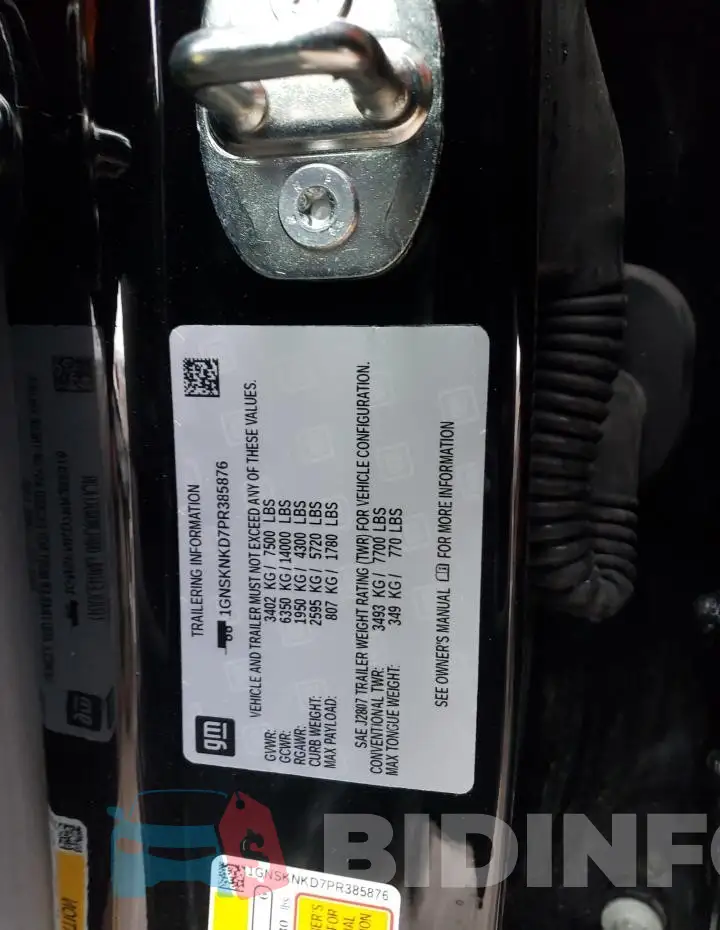 1GNSKNKD7PR385876 Photo# 14