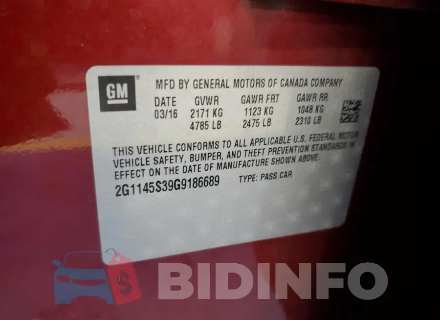 2G1145S39G9186689 Photo# 12